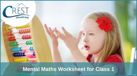 Mental Maths Worksheet for Class 1 image