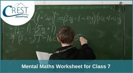 Mental Maths Worksheet for Class 7 image