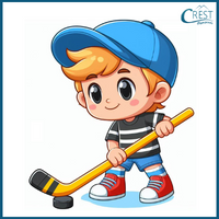 Jumbled Sentences - Boy playing hockey