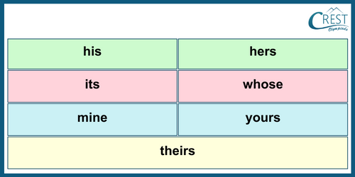 Possessive Pronouns for Class 2