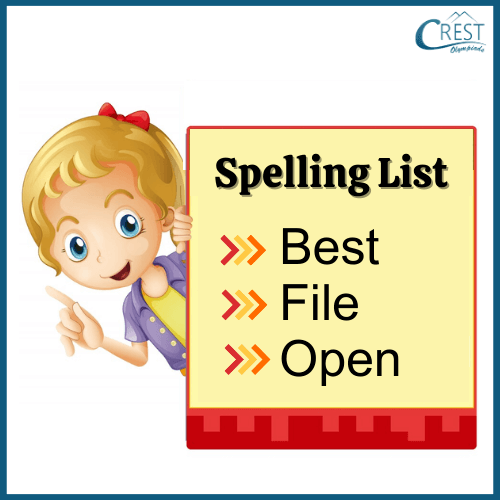 Spelling Words for Class 1