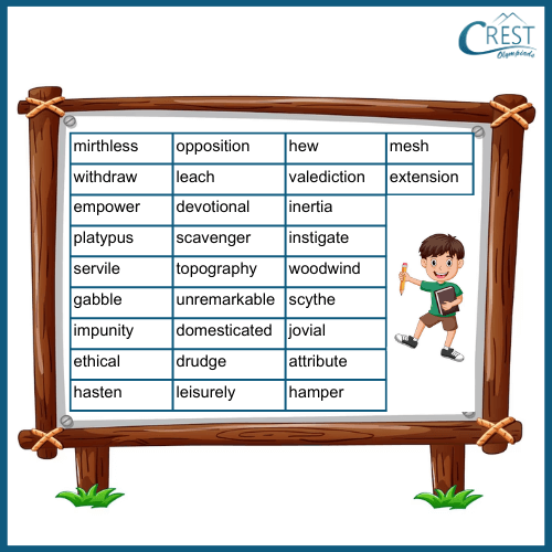 Spelling Words for Class 5