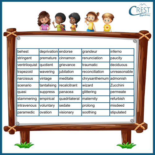 Spelling Words for Class 7