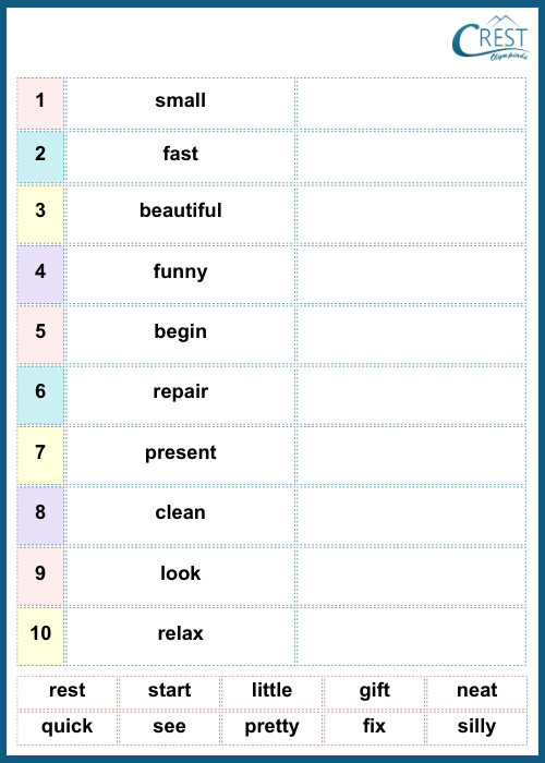 Synonyms for Grade KG