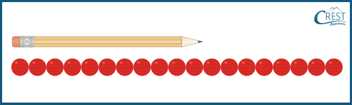 Pencil and red beads
