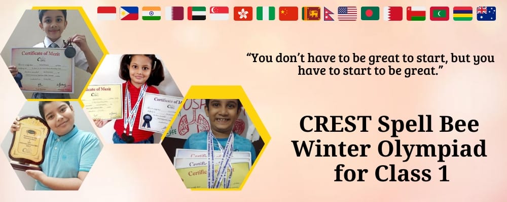 CREST International Spell Bee Winter for class 1