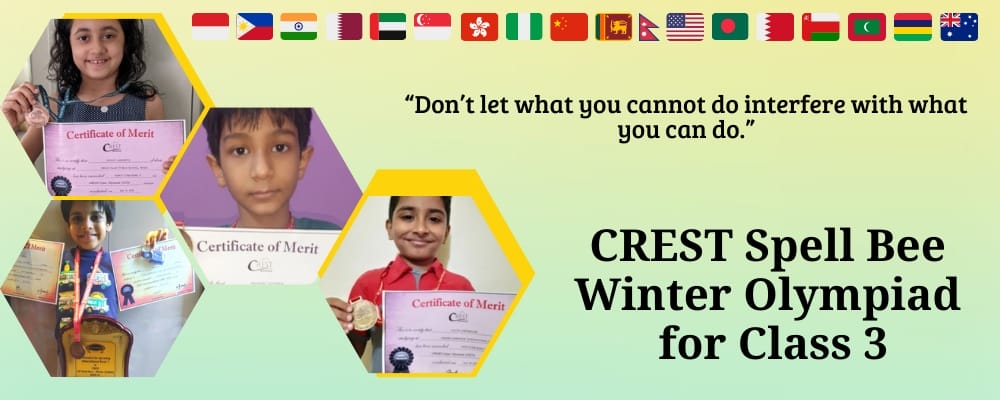 CREST International Spell Bee Winter for class 3
