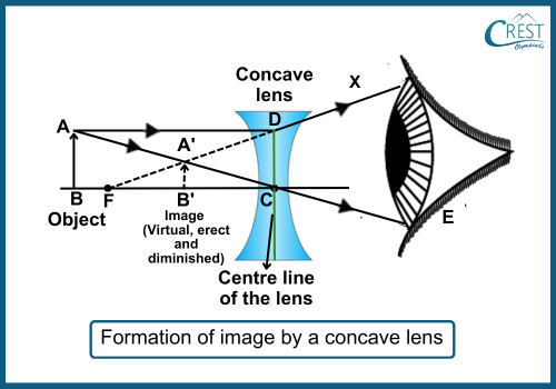 Formation of Images by Concave Lenses: Object between Optical Centre (C) and Infinity - CREST Olympiads