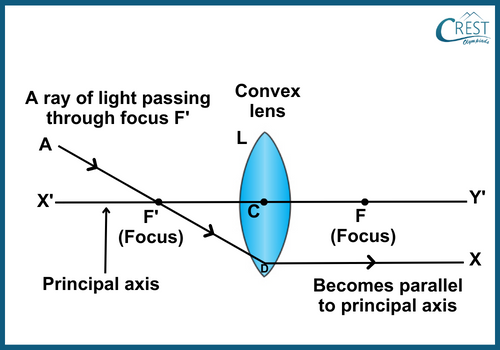 Rules for Obtaining Images Formed by Convex Lenses: Focal Point Rule - CREST Olympiads