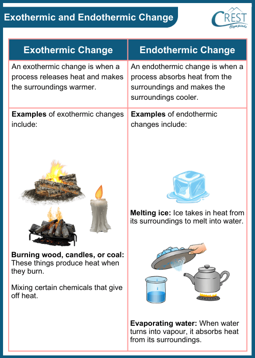 Differences between Exothermic and Endothermic Change with Examples