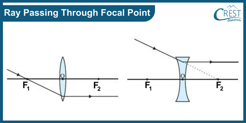 Ray Passing Through Focal Point - Ray Diagram Rules for Lenses