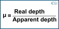 Formula of Relation between Real Depth and Apparent Depth - Science Grade 8