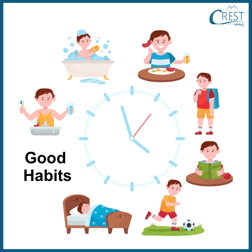 Good Habits For Kids Clipart In School