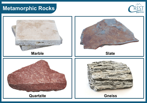 Different types of Metamorphic rocks 