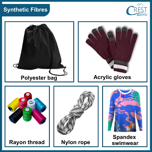Examples of Synthetic fibres - Products made from synthetic fibres