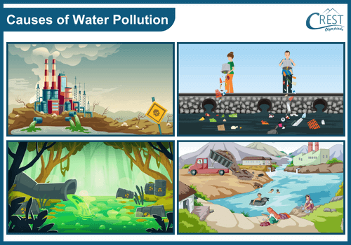 Various causes of Water pollution